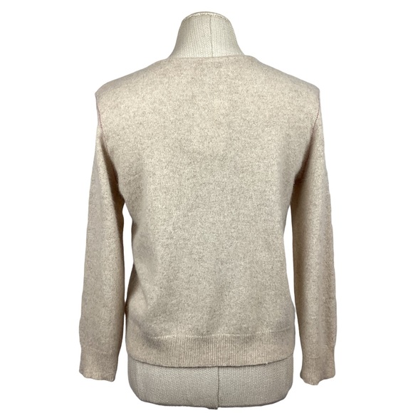 FREE PEOPLE Embellished Cardigan Sweater Oatmeal NWT Art to Wear - Picture 5 of 10